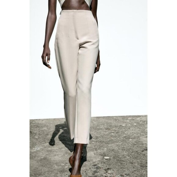 ZARA HIGH-WAIST TROUSERS - Picture 8 of 11